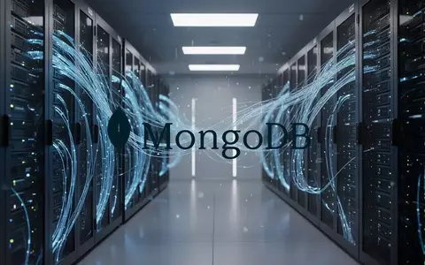 Abstraktes Bild eines modernen Serverraums mit leuchtenden Glasfaserkabeln und Datenströmen. - Foto: über boerse-global.de