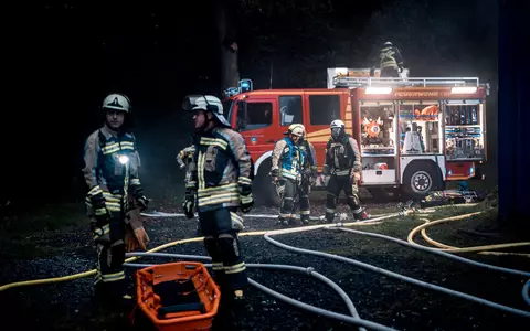 FW Hünxe: Zehn Verletzte nach Gebäudebrand - Feuerwehr Hünxe übt den Ernstfall - Foto: presseportal.de