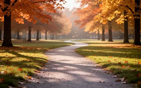 Ein friedlicher, von herbstlichen Bäumen gesäumter Weg in einem Park, der ein Gefühl von Ruhe und Zuversicht vermittelt. - Foto: über boerse-global.de