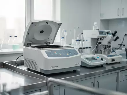Moderne medizinische Laborausstattung für diagnostische Blutanalysen in einer klinischen Umgebung. - Foto: über boerse-global.de