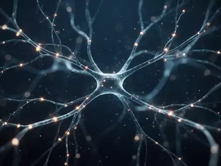 Abstrakte Darstellung neuronaler Netzwerke und Verbindungen im Gehirn, visualisiert durch ein komplexes Geflecht aus Licht. - Foto: über boerse-global.de
