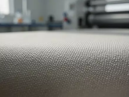 Nahaufnahme eines industriellen Hochleistungstextils mit erkennbarer Webstruktur in einer Laborumgebung. - Foto: über boerse-global.de