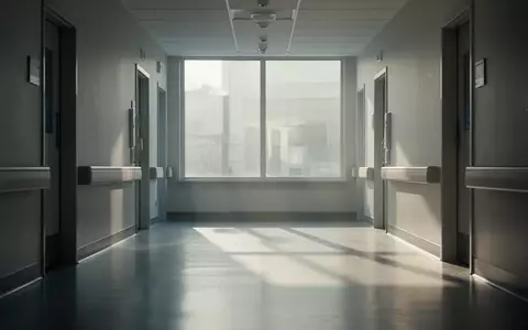 Ein leerer, modern gestalteter Krankenhausflur mit einfallendem Tageslicht und schlichten architektonischen Linien. - Foto: über boerse-global.de