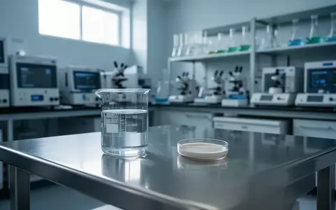 Ein steriler Labortisch mit Glasgefäßen in einer medizinischen Forschungseinrichtung bei natürlichem Licht. - Foto: über boerse-global.de