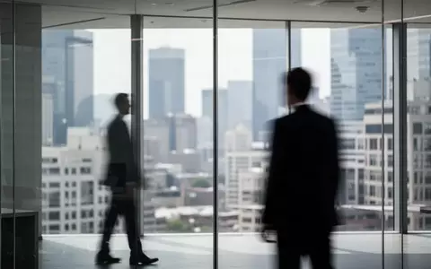 Ein minimalistisches, modernes Büro mit Blick auf ein Finanzviertel, symbolisch für Unternehmensführung. - Foto: über boerse-global.de