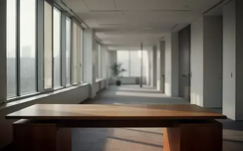 Ein leerer, modern gestalteter Büroarbeitsplatz mit einfallendem Tageslicht in einer ruhigen, minimalistischen Umgebung. - Foto: über boerse-global.de