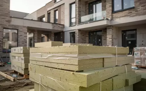 Dämmmaterialien auf einer Baustelle für eine thermische Gebäudesanierung. - Foto: über boerse-global.de