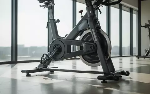 Ein stationäres Fahrradergometer in einem minimalistischen Fitnessraum ohne digitale Anzeigegeräte. - Foto: über boerse-global.de