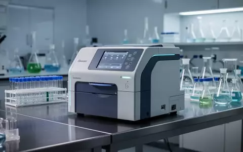 Ein modernes molekularbiologisches Labor mit Laborgeräten für genetische Analysen auf einem Arbeitstisch. - Foto: über boerse-global.de