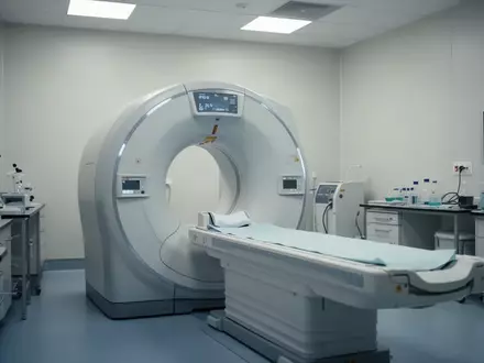 Ein steriler, modern ausgestatteter medizinischer Untersuchungsraum mit einem bildgebenden Gerät in einer Klinik. - Foto: über boerse-global.de