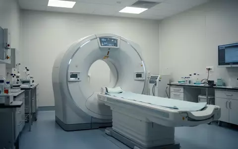 Ein steriler, modern ausgestatteter medizinischer Untersuchungsraum mit einem bildgebenden Gerät in einer Klinik. - Foto: über boerse-global.de
