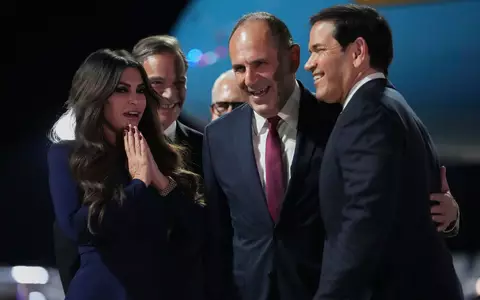 US-Botschafterin Guilfoyle traf Außenminister Rubio gerade erst in Athen. (Archivbild) - Foto: Mark Schiefelbein/Pool AP/AP/dpa