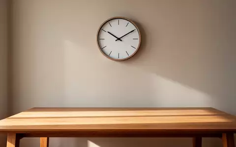 Eine leere, aufgeräumte Bürofläche mit einer analogen Wanduhr an einer schlichten Wand. - Foto: über boerse-global.de