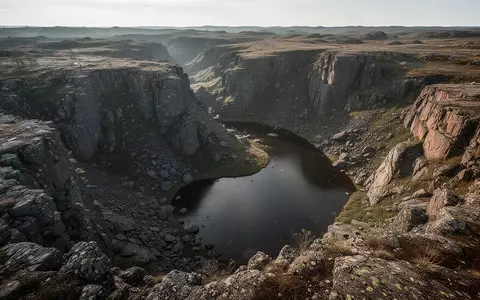 Eine weitläufige, zerklüftete Felslandschaft mit einem tief gelegenen Flussbecken unter natürlichem Tageslicht. - Foto: über boerse-global.de