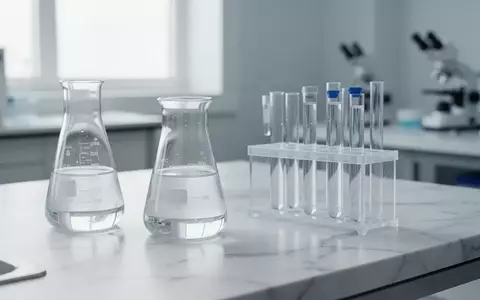 Laborumgebung mit Glasgefäßen und Reagenzgläsern in klinischer, steriler Optik für medizinische Forschung. - Foto: über boerse-global.de