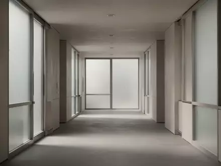 Ein leerer, modern gestalteter Flur in einem Gebäude mit neutralen Tönen und einfallendem Tageslicht. - Foto: über boerse-global.de