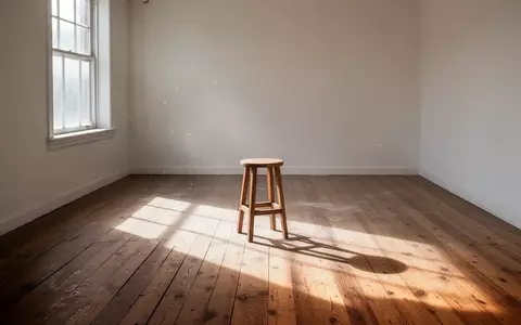 Ein minimalistisch gestalteter, leerer Raum mit Holzboden und einfallendem Tageslicht, das einen sanften Schatten wirft. - Foto: über boerse-global.de