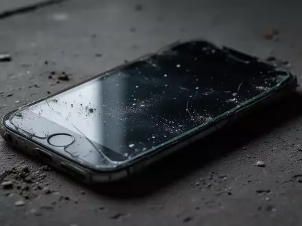 Ein unbenutztes Smartphone, das mit dem Display nach unten auf einem dunklen, strukturierten Untergrund liegt. - Foto: über boerse-global.de