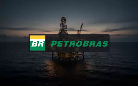 Abstrakte Darstellung einer Offshore-Ölplattform vor einem dunklen Horizont bei Dämmerung. - Foto: über boerse-global.de