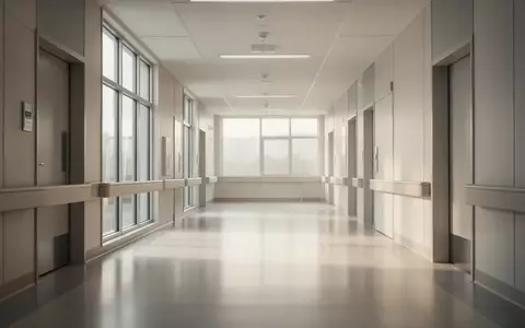 Ein heller, leerer Krankenhausflur mit moderner Architektur und natürlichem Lichteinfall. - Foto: über boerse-global.de