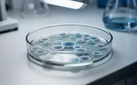 Ein steriles Labor-Setting mit Glasgeschirr auf einem weißen Labortisch, das die wissenschaftliche Forschungsumgebung illustriert. - Foto: über boerse-global.de