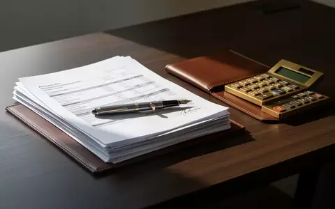 Ein aufgeräumter Schreibtisch mit Dokumenten, einem Notizblock und einem Taschenrechner bei natürlichem Licht. - Foto: über boerse-global.de