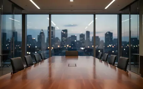 Leeres, modernes Bürogebäude mit Glaswänden und polierten Oberflächen bei Dämmerlicht. - Foto: über boerse-global.de