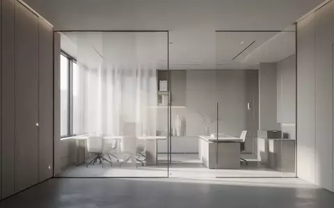 Ein minimalistischer, moderner Innenraum mit klaren Linien und sanftem, natürlichem Licht. - Foto: über boerse-global.de