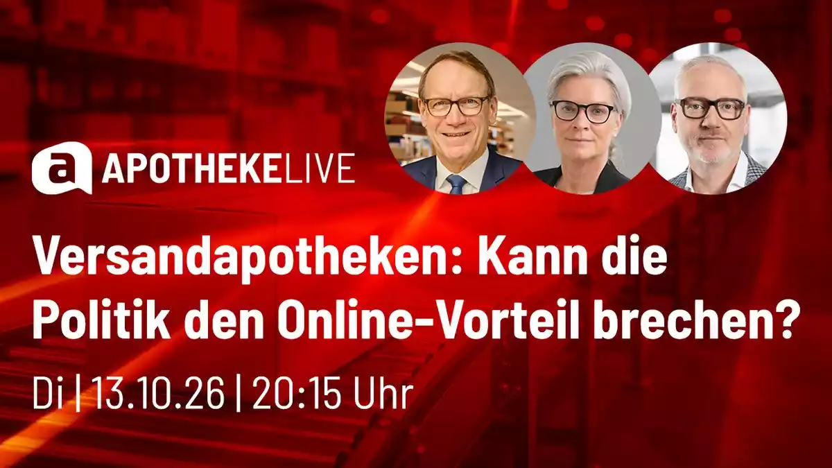 APOTHEKE LIVE-Sendung am Dienstag, 13. Oktober ab 20:15 Uhr / Versandapotheken: Kann die Politik den Online-Vorteil brechen? - Bild: presseportal.de