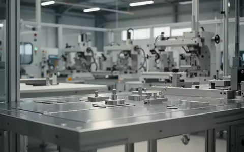 Moderne industrielle Fertigungshalle mit präzisen mechanischen Komponenten und neutralem Arbeitsumfeld. - Foto: über boerse-global.de