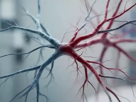 Nahaufnahme eines mikroskopischen Gefäßnetzwerks, das die feinen Strukturen der menschlichen Anatomie darstellt. - Foto: über boerse-global.de