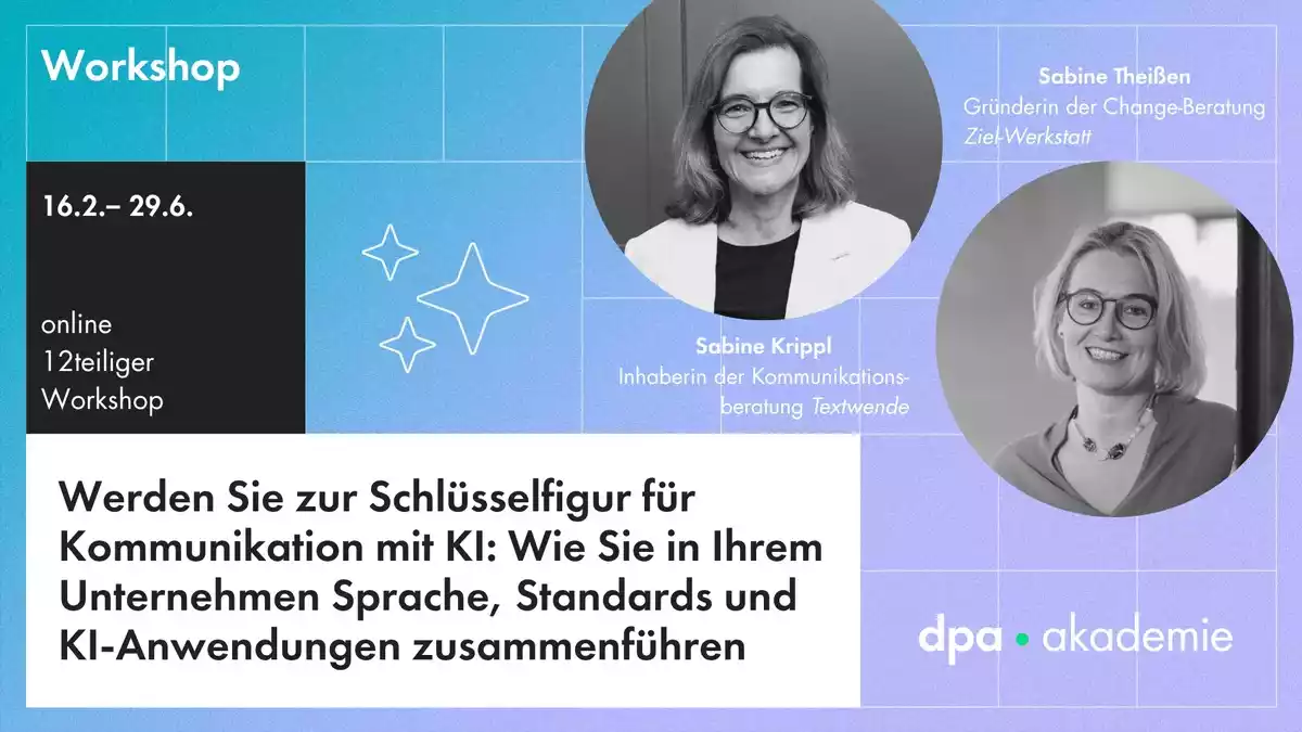 Die Steuerung KI-basierter Kommunikation in Unternehmen | dpa-Akademie - Bild: presseportal.de