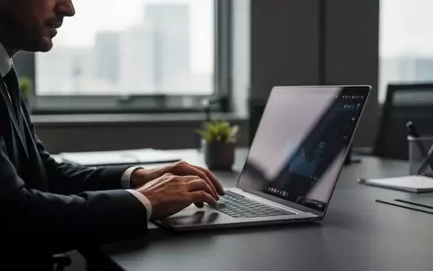 Ein Investor arbeitet an einem Laptop in einem modern beleuchteten Büro. - Foto: über boerse-global.de