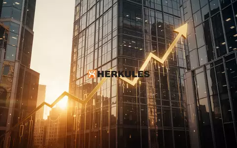 Abstrakte Darstellung eines positiven Börsentrends mit aufsteigender goldener Grafik in einem modernen Finanzviertel. - Foto: über boerse-global.de
