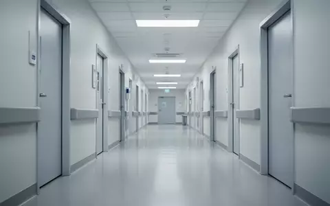 Ein heller, steriler Krankenhausflur mit glatten Wänden und poliertem Boden, der eine professionelle medizinische Umgebung zeigt. - Foto: über boerse-global.de