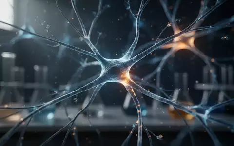 Abstrakte, leuchtende neuronale Netzwerkstruktur als Symbol für biologische Signalwege im Gehirn. - Foto: über boerse-global.de