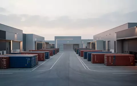 Modernes Logistikzentrum in der Morgendämmerung, das Effizienz und eine strukturierte Wertschöpfungskette symbolisiert. - Foto: über boerse-global.de