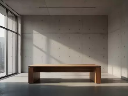 Ein minimalistischer, leerer Büroraum mit klaren architektonischen Linien und natürlichem Lichteinfall. - Foto: über boerse-global.de