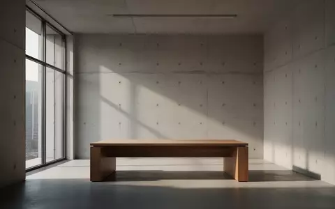 Ein minimalistischer, leerer Büroraum mit klaren architektonischen Linien und natürlichem Lichteinfall. - Foto: über boerse-global.de