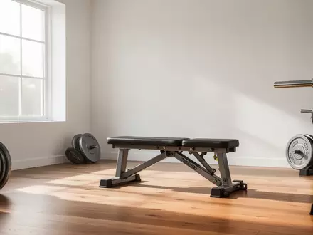 Ein minimalistisch gestalteter Fitnessraum mit hochwertigen Trainingsgeräten in hellem, natürlichem Licht. - Foto: über boerse-global.de