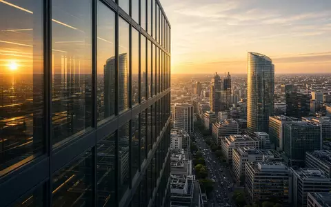 Moderne Bürogebäude in einem europäischen Finanzviertel bei Sonnenaufgang - Foto: über boerse-global.de