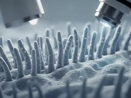Mikroskopische Aufnahme von Zotten der Dünndarmschleimhaut bei medizinischer Forschung - Foto: über boerse-global.de