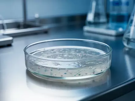 Nahaufnahme einer sterilen Petrischale auf einem klinischen Labortisch zur symbolischen Darstellung zellbiologischer Forschung. - Foto: über boerse-global.de