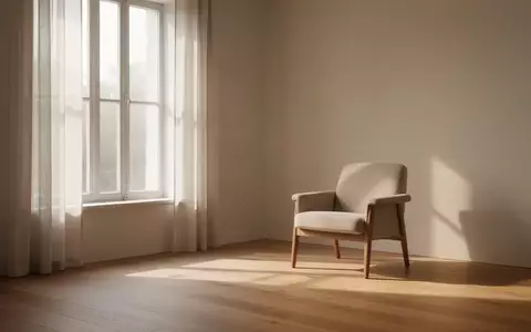 Ein ruhiger, minimalistischer Raum mit natürlichem Lichteinfall und einem leeren Sessel, der eine Atmosphäre der Heilung vermittelt. - Foto: über boerse-global.de