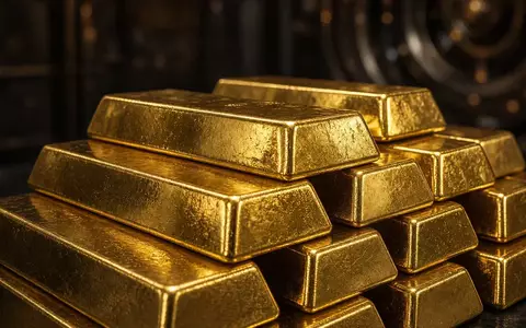 Stapel aus Goldbarren in einem sicher beleuchteten Tresorraum. - Foto: über boerse-global.de