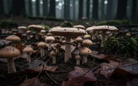 Nahaufnahme von Pilzen auf einem Waldboden, die die Schwierigkeit der Unterscheidung zwischen verschiedenen Arten verdeutlicht. - Foto: über boerse-global.de