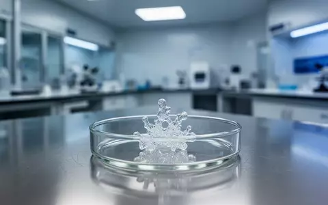 Ein steriler Labortisch mit einer Glasschale, die chemische Substanzen enthält, vor einem unscharfen Hintergrund eines Forschungslabors. - Foto: über boerse-global.de