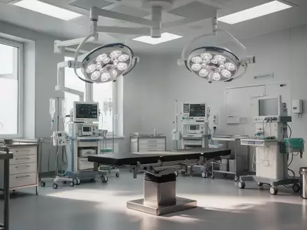 Ein steriler, moderner Operationssaal in einem deutschen Krankenhaus mit medizinischen Geräten und neutralem Licht. - Foto: über boerse-global.de