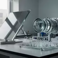 Ein präziser optischer Versuchsaufbau mit Linsen und Mikrospiegeln in einem hellen, modernen Labor der Universität. - Foto: über boerse-global.de