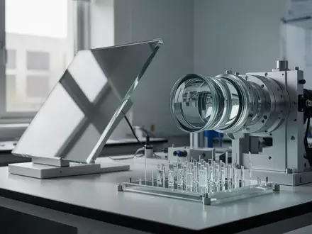 Ein präziser optischer Versuchsaufbau mit Linsen und Mikrospiegeln in einem hellen, modernen Labor der Universität. - Foto: über boerse-global.de